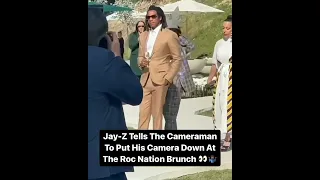 Jay-Z tells the cameraman to put his camera down at the Roc Nation Brunch