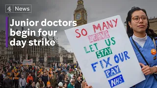 NHS care ‘on a knife edge’ as junior doctors go on strike