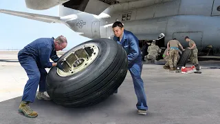 The Hypnotic Process of Emergency Tires Change on US AirForce Aircraft