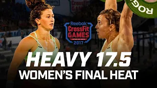 Tia-Clair Toomey vs. Kara Saunders in Thrusters and Double-unders — Heavy 17.5