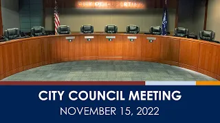 Cupertino City Council Meeting - November 15, 2022 (Part 1)