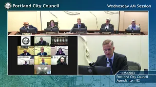 Portland City Council Meeting AM Session 01/25/23