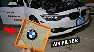 BMW AIR FILTER REPLACEMENT REMOVAL BMW F30 F31 F34 320i 328i 330i 318i 316i 316d 318d 320d 328d 325d