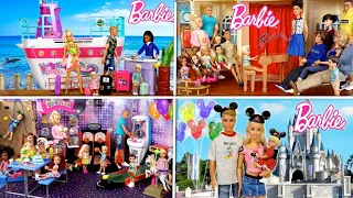 Barbie & Ken Family Morning Routine, Vacation, Birthday Party & Grandparents