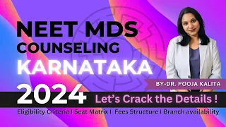 NEET MDS Counseling KARNATAKA [2024] 💯🎯😲 #keacounselling #neetmds2024 #seatmatrix #mdsnews