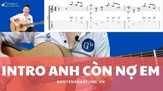 Hướng dẫn Intro guitar ANH CÒN NỢ EM  Học guitar online miễn phí