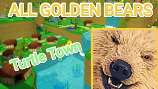 All Golden bears TURTLE TOWN - Ez Guide Super Bear Adventure #superbearadventure #speedrun