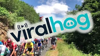 Getting Airborne over World Famous Cycling Race || ViralHog