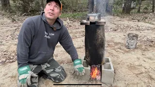 ⚡️END TIMES Cookout ŵ LOG ROCKET 🚀 STOVE🔥 - Fr. Mark Goring, CC