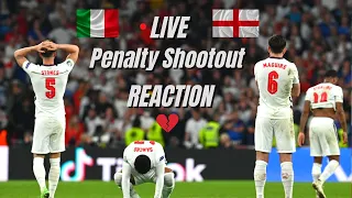 PENALTY SHOOTOUT HEARTBREAK.. |  ENGLAND V ITALY LIVE STREAM REACTION | EURO 2020 FINAL