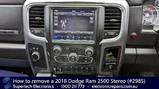 How to remove a 2018 Dodge Ram 2500 Stereo (#2985)