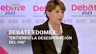 #DebateEdomex | "Entiendo su desesperación, está 20 puntos abajo", enfrenta Delfina a Alejandra