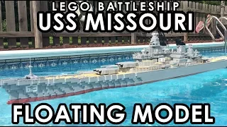 Floating LEGO Battleship USS Missouri 【7 foot model】