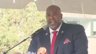 Lt. Gov. Mark Robinson speaks at rally in Raleigh