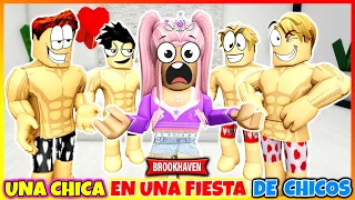 UNA CHICA EN UNA FIESTA DE CHICOS en ROBLOX BROOKHAVEN RP-HISTORIAS DE ROBLOX