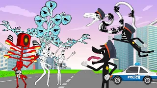 Siren Head In Prison with Cartoon Cat, Cartoon Dog Police 2 - Roblox Piggy Animation - GV Studio