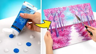 ¡Técnica simple de pintura acrílica que cualquiera puede hacer!