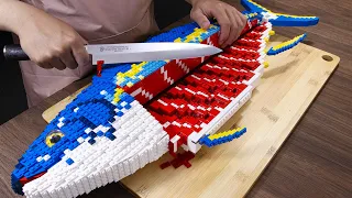 CUTTING a $50,000 Bluefin Tuna in LEGO Show...