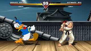 DONALD DUCK vs RYU - HIGH LEVEL INSANE EPIC FIGHT!