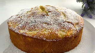 The easiest apple cake recipe   soft and delicious cake in 10 minutes!