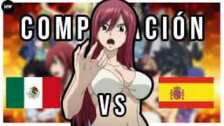 Fairy Tail Doblaje Latino vs Castellano/Comparación de Doblajes