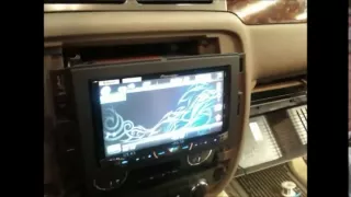 CHEVY SILVERADO 2012 PIONEER AVH-P4400BH INSTALL, INSTALLING 5 CHANNEL AMP ON THE BACK WALL