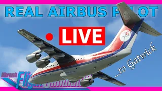 Real Airbus Pilot Flies the JustFlight BAe146 Live! Montpellier to Gatwick Dan Air Virtual