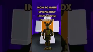 How to make SPRINGTRAP (FNAF MOVIE) in ROBLOX #roblox #robloxavatar #fivenightsatfreddys #shorts