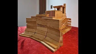 Building a Miniature Kapla Bulldozer: The Ultimate Challenge