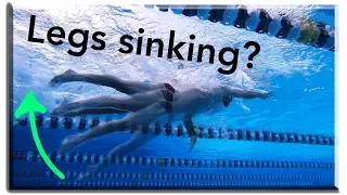 5 drills for swimming smooth freestyle technique. Legs sink solution