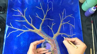 Dot Painting is awesome! - The Wisteria Tree - mandala dot art.