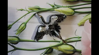 Видео урок №7. Брошь "Журавль"  своими руками. Crane brooch. DIY