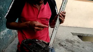 सिर्फ पांच मिनट में कटोरे से कट्टर की चेन तेज करें (Sharp chainsaw in easyway  during work by Hand)_