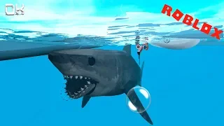 ROBLOX Акула АТАКУЕТ Shark Bite Плаваем на корабле и спасаемся от Хищной Акулы