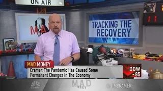 Jim Cramer less 'optimistic' about V-shaped economic recovery due to banks and small businesses