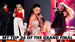 MY TOP 26 OF THE GRAND FINAL (EUROVISION 2023)