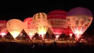 [HD1080] Night Glow @ Bristol International Balloon Fiesta 2014