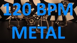 120 BPM - Double Kick METAL - 4/4 Drum Track - Metronome - Drum Beat