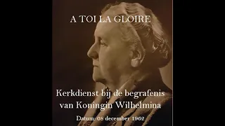 Begrafenis Koningin Wilhelmina, dienst 08 december 1965. Bijzetting, kerkdienst, uitvaart.