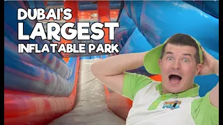 Magic Phil Explores Dubai's LARGEST Inflatable Park | Air Maniax | Visiting Dubai with kids |