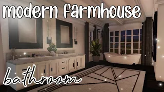 Aesthetic Bloxburg Minimalistic Modern Farmhouse Bathroom | melendezz