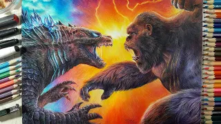 Drawing Godzilla Vs. Kong | Fame Art