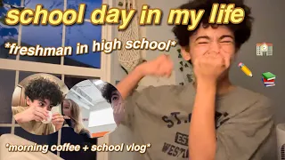 SCHOOL DAY IN MY LIFE *as a freshman in high school* | GRWM, work, + friends