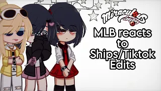 MLB reacts to Ships/ Tiktok Edits 💌⚘️🐞//Miraculous Ladybug//Adrienette//Gacha Club//GCRV//