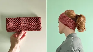 Herringbone headband crochet tutorial. Easy crochet headband pattern Crochet ear warmer, head warmer
