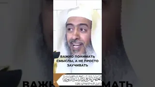 Важно не просто учить наизусть, но и понимать смыслы заученного | Шейх аль-Усайми