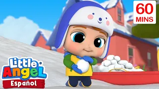 Bebé Juan juega en la Nieve | Canciones Infantiles con Bebé Juan🎵| Little Angel Español