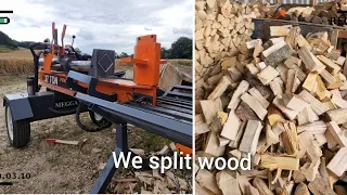 splitting with the 6 way and 4 way its no eastonmade #firewood #splitter