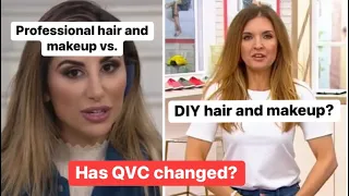 QVC Host doing their own HAIR AND MAKEUP? No more hair and makeup professionals on set? No way?