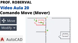 Aula 20 - Comando Move (Mover) no AutoCAD